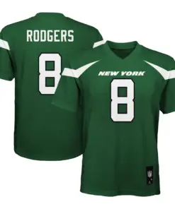 Aaron Rodgers New York Jets Nike Youth Replica Player Jersey - Gotham Green