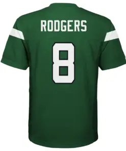 Aaron Rodgers New York Jets Nike Youth Replica Player Jersey - Gotham Green - Image 4