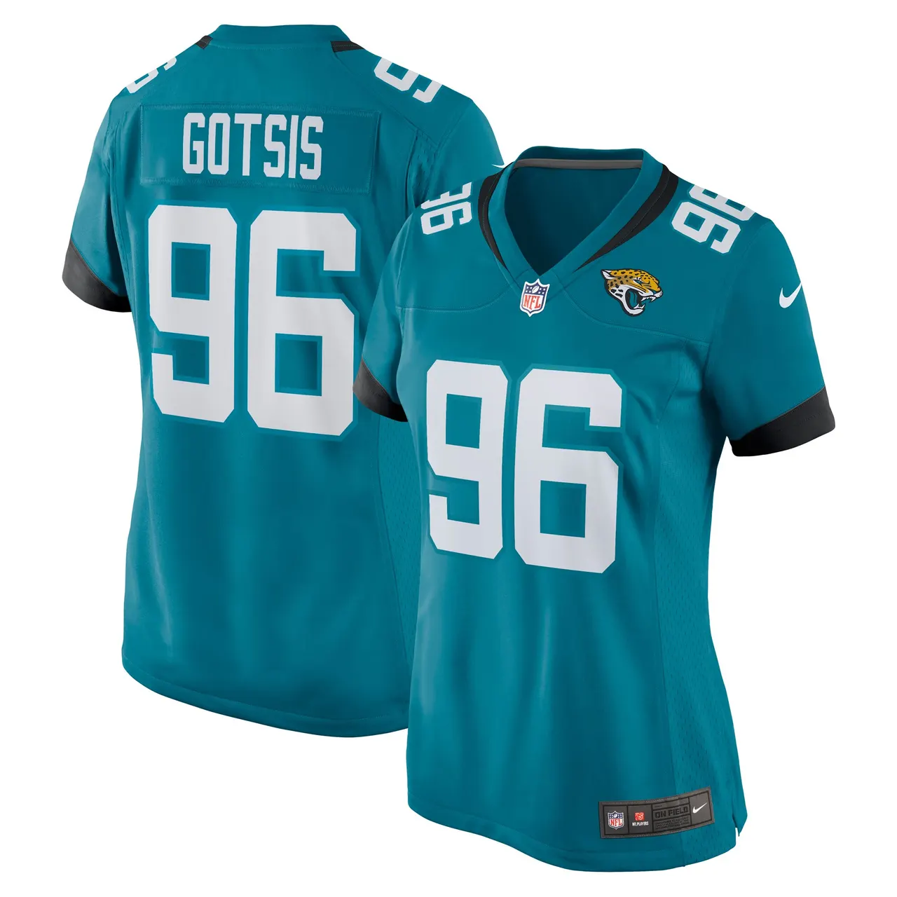Adam Gotsis Jacksonville Jaguars Nike Women's Game Jersey - Black - Image 5
