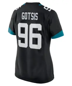 Adam Gotsis Jacksonville Jaguars Nike Women's Game Jersey - Black - Image 4