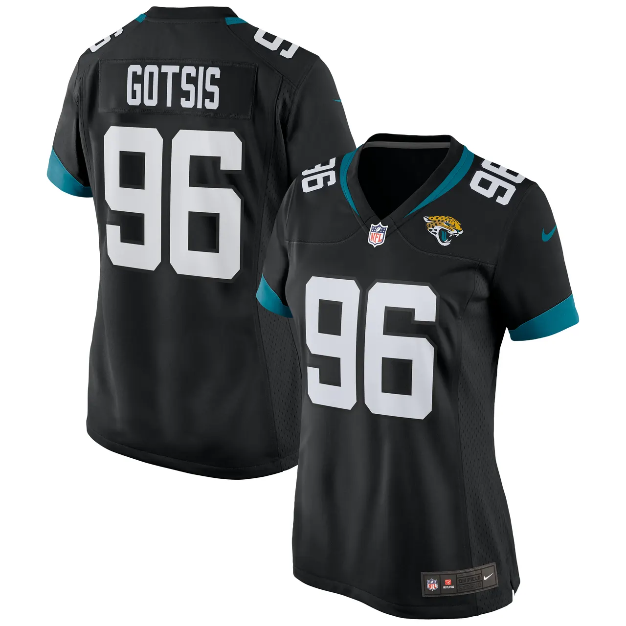 Adam Gotsis Jacksonville Jaguars Nike Women's Game Jersey - Teal - Image 12