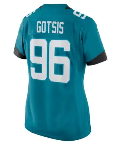 Adam Gotsis Jacksonville Jaguars Nike Women's Game Jersey - Teal - Image 4