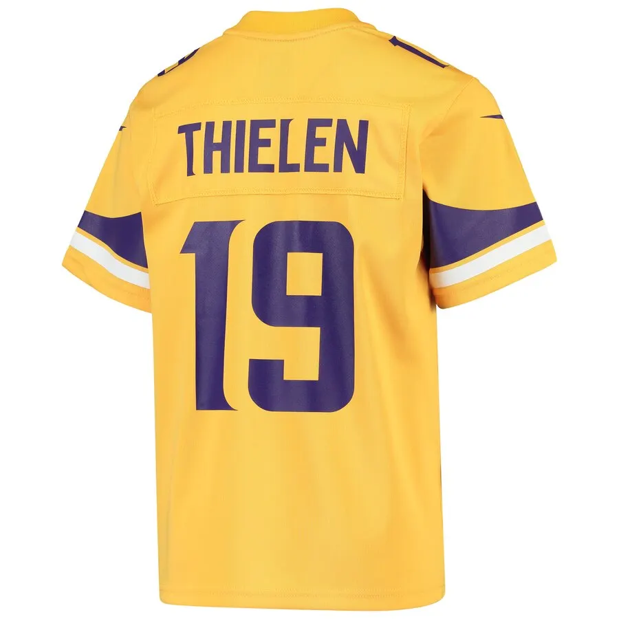 Adam Thielen Minnesota Vikings Nike Youth Inverted Game Jersey - Gold - Image 3