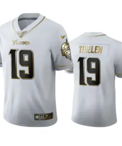 Adam Thielen Minnesota Vikings Nike 100th Season Golden Edition Jersey - White