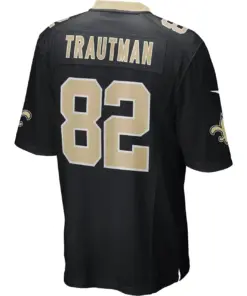 Adam Trautman New Orleans Saints Nike Game Jersey - Black - Image 4