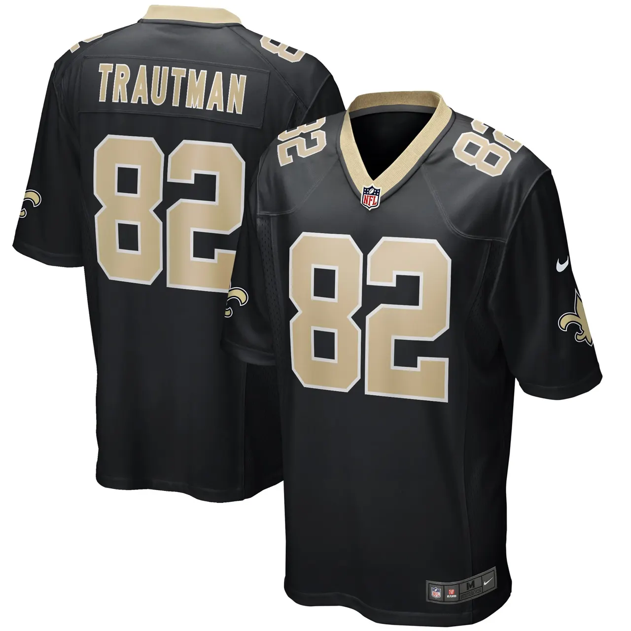 Adam Trautman New Orleans Saints Nike Game Jersey - Black - Image 2