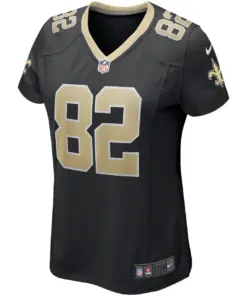 Adam Trautman New Orleans Saints Nike Women's Game Jersey - Black - Image 3