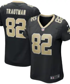 Alternative view of Adam Trautman New Orleans Saints Nike Women's Game Jersey - Black