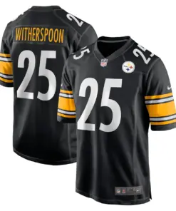 Alternative view of Ahkello Witherspoon Pittsburgh Steelers Nike Game Jersey - Black