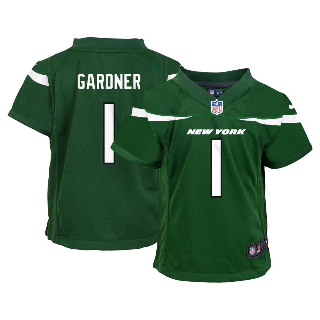 Ahmad Sauce Gardner New York Jets Nike Preschool Game Jersey - Kelly Green - Image 2