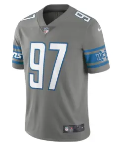 Aidan Hutchinson Detroit Lions Nike Alternate Team Vapor Limited Jersey - Steel - Image 3