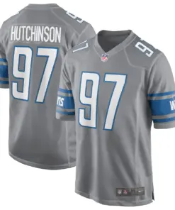 Aidan Hutchinson Detroit Lions Nike Game Jersey - Silver