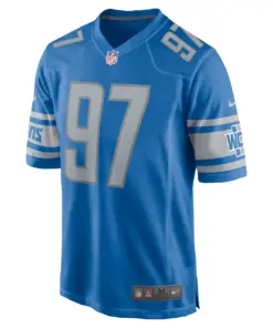 Aidan Hutchinson Detroit Lions Nike Player Game Jersey - Royal Blue - Image 3