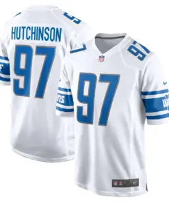 Aidan Hutchinson Detroit Lions Nike Player Game Jersey - Royal Blue - Image 12