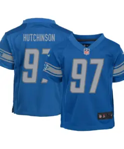 Alternative view of Aidan Hutchinson Detroit Lions Nike Preschool Game Jersey - Royal Blue