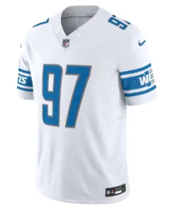 Aidan Hutchinson Detroit Lions Nike Vapor F.U.S.E. Limited Jersey - Silver - Image 9