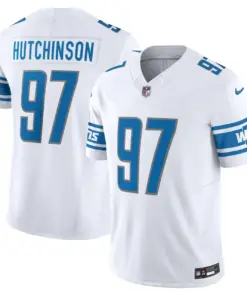 Aidan Hutchinson Detroit Lions Nike Vapor F.U.S.E. Limited Jersey - Silver - Image 8