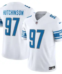 Aidan Hutchinson Detroit Lions Nike Vapor F.U.S.E. Limited Jersey - Silver - Image 12