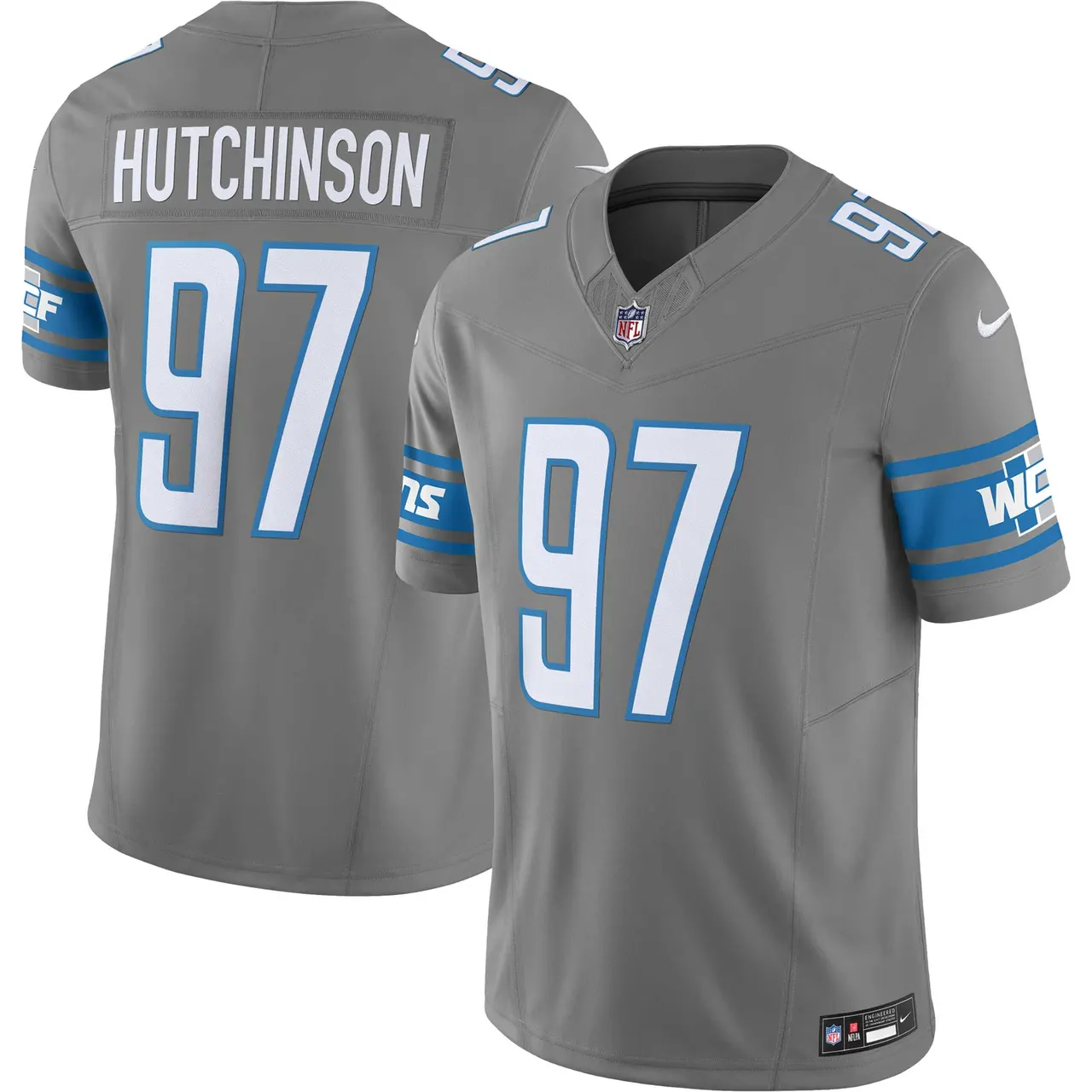 Aidan Hutchinson Detroit Lions Nike Vapor F.U.S.E. Limited Jersey - White - Image 8