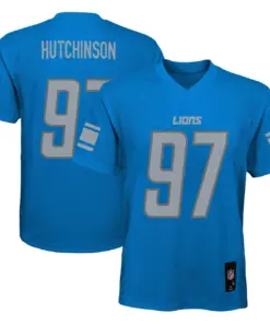 Alternative view of Aidan Hutchinson Detroit Lions Nike Preschool Replica Player Jersey - Royal Blue