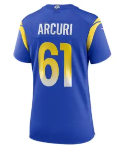 AJ Arcuri Los Angeles Rams Nike Women's Game Player Jersey - Royal Blue - Image 4
