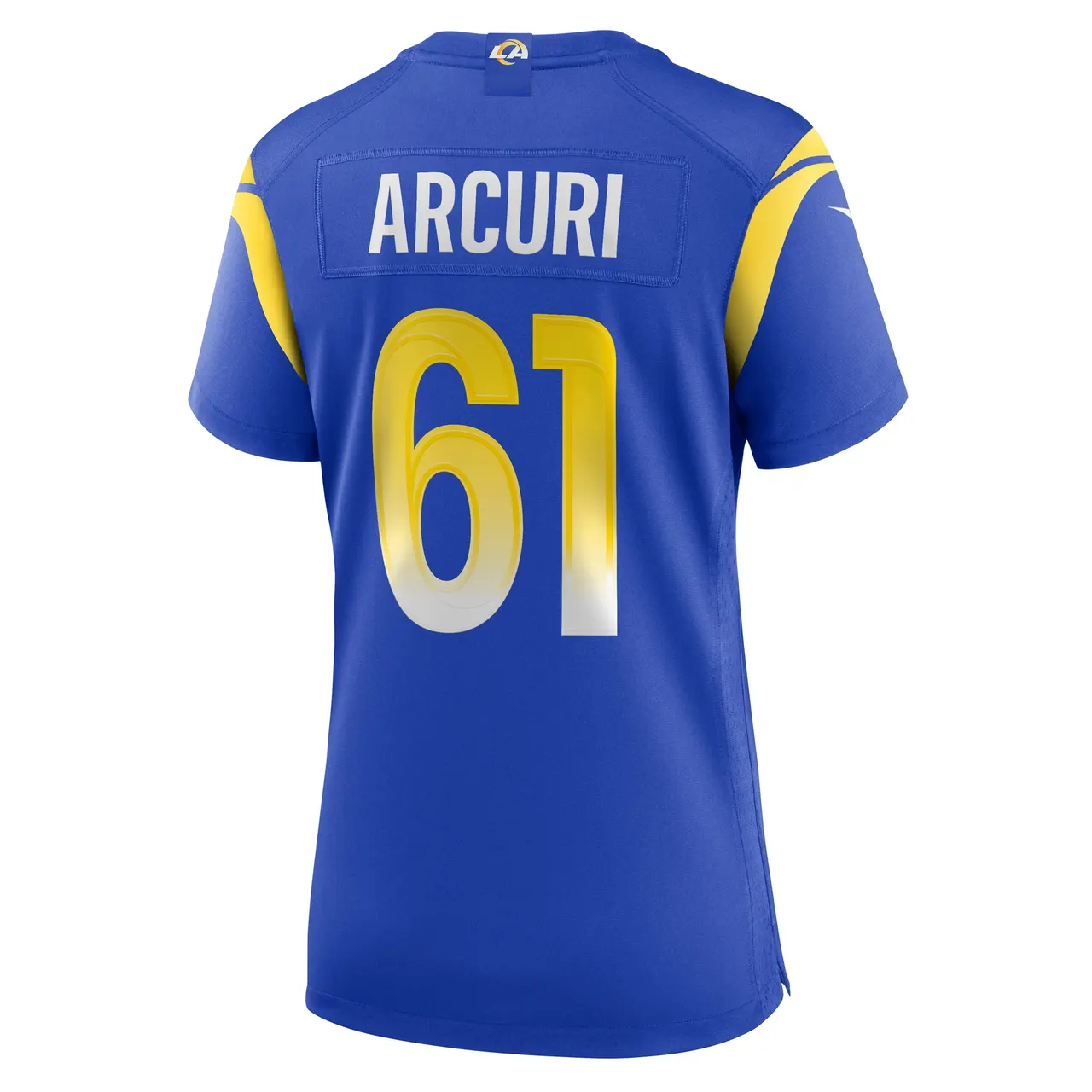 AJ Arcuri Los Angeles Rams Nike Women's Game Player Jersey - Royal Blue - Image 4