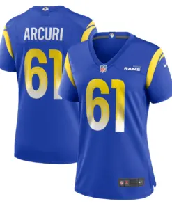Alternative view of AJ Arcuri Los Angeles Rams Nike Women's Game Player Jersey - Royal Blue