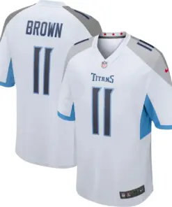 Alternative view of AJ Brown Tennessee Titans Nike Game Jersey - White