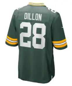 AJ Dillon Green Bay Packers Nike Game Player Jersey - White - Image 7