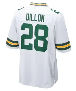 AJ Dillon Green Bay Packers Nike Game Player Jersey - White - Image 4