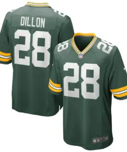AJ Dillon Green Bay Packers Nike Game Player Jersey - White - Image 5
