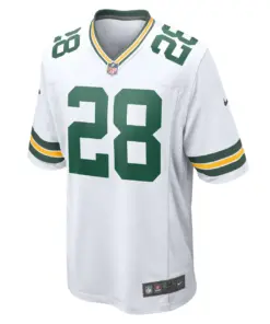AJ Dillon Green Bay Packers Nike Game Player Jersey - White - Image 3