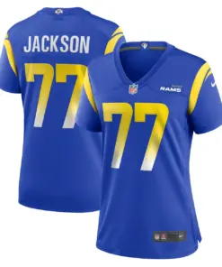 Alternative view of AJ Jackson Los Angeles Rams Nike Women's Game Player Jersey - Royal Blue