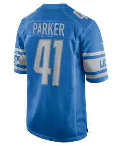 AJ Parker Detroit Lions Nike Game Jersey - Royal Blue - Image 4