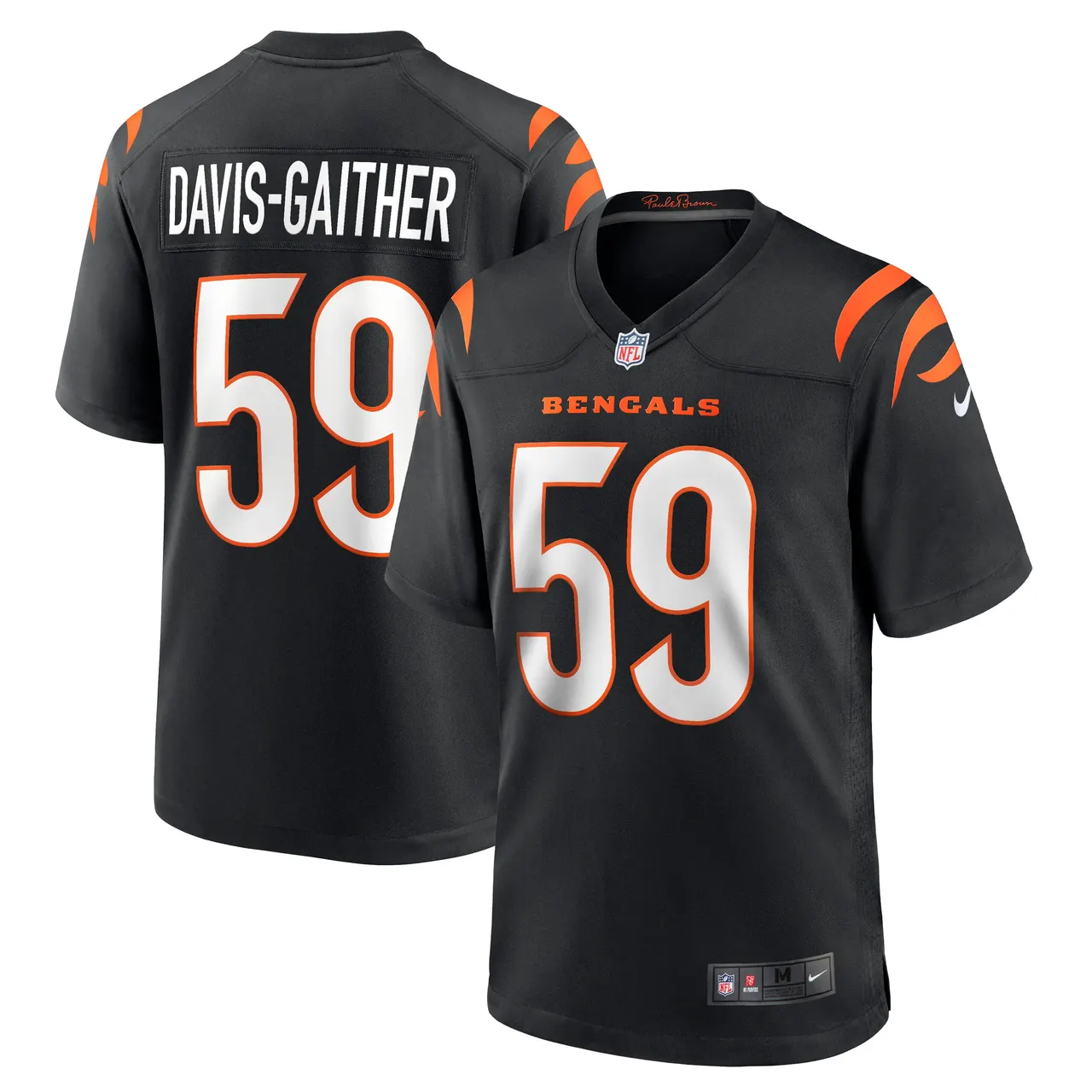 Akeem Davis-Gaither Cincinnati Bengals Nike Game Player Jersey - Black - Image 2