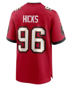 Akiem Hicks Tampa Bay Buccaneers Nike Game Player Jersey - Red - Image 4