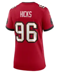 Akiem Hicks Tampa Bay Buccaneers Nike Women's Player Game Jersey - Red - Image 4
