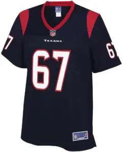 Alternative view of Albert Huggins Houston Texans NFL Pro Line Women's Team Player Jersey - Navy