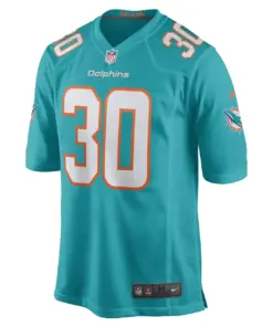 Alec Ingold Miami Dolphins Nike Game Player Jersey - Aqua - Image 3