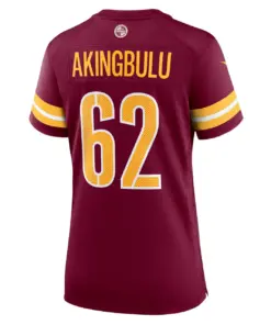 Alex Akingbulu Washington Commanders Nike Women's Game Player Jersey - Burgundy - Image 4