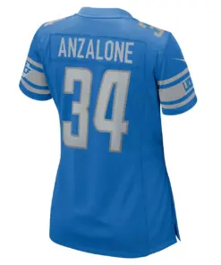 Alex Anzalone Detroit Lions Nike Women's Game Jersey - Royal Blue - Image 4