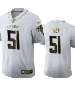Alex Mack Atlanta Falcons Nike 100th Season Golden Edition Jersey - White
