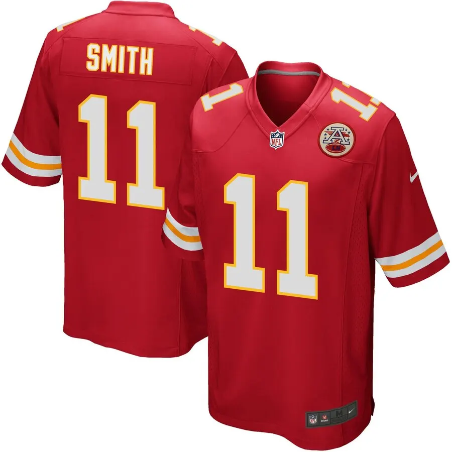 Alex Smith Kansas City Chiefs Nike Youth Team Color Game Jersey - Red