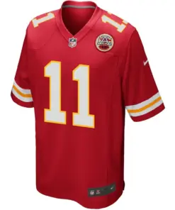 Alternative view of Alex Smith Kansas City Chiefs Nike Youth Team Color Game Jersey - Red