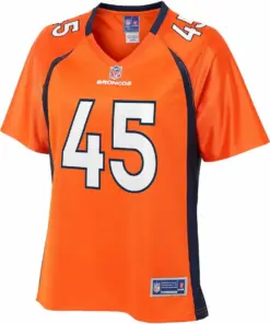 Alternative view of Alexander Johnson Denver Broncos NFL Pro Line Women's Player Jersey - Orange