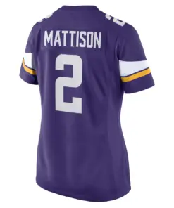 Alexander Mattison Minnesota Vikings Nike Women's Game Player Jersey - Purple - Image 4