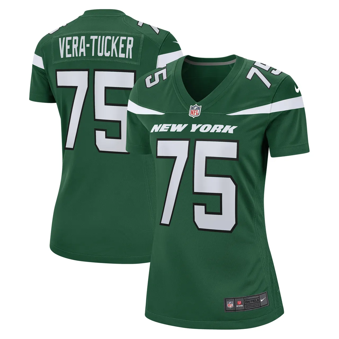 Alijah Vera-Tucker New York Jets Nike Women's Game Player Jersey - Gotham Green - Image 2