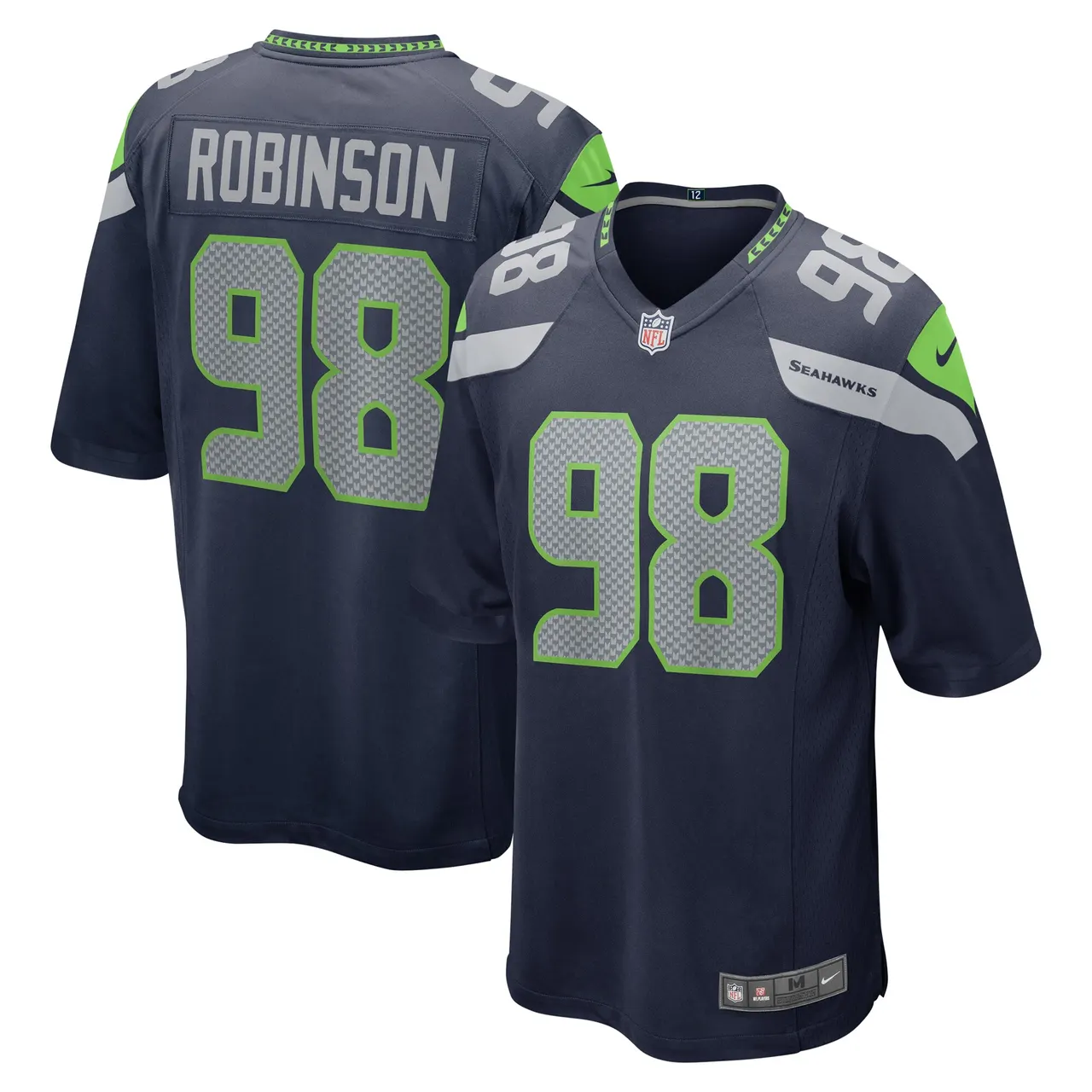 Alton Robinson Seattle Seahawks Nike Game Jersey - College Navy - Image 2