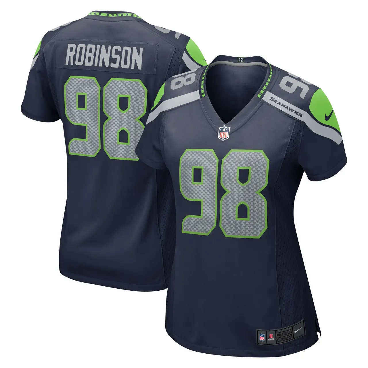 Alton Robinson Seattle Seahawks Nike Women's Game Jersey - College Navy - Image 2
