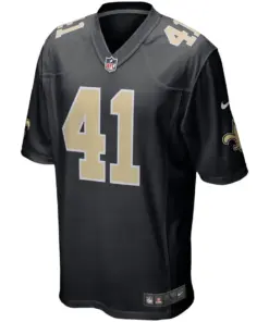 Alternative view of Alvin Kamara New Orleans Saints Nike Event Game Jersey - Black